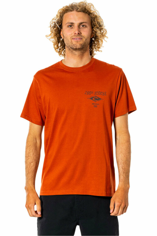 RIP CURL FADEOUT ICON TEE rojo