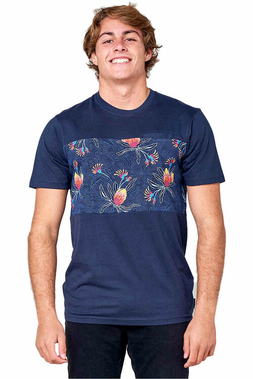 RIP CURL CUT & SEW TEE azul