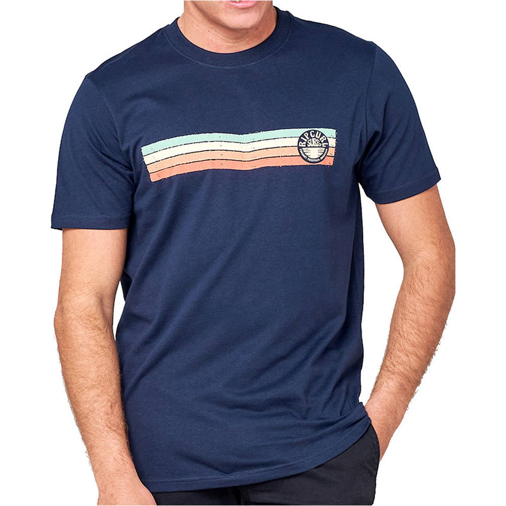 Rip Curl camiseta manga corta hombre Rip Curl DOWN THE LINE STRIPE SS TEE vista detalle Rip Curl camiseta manga corta hombre Rip Curl DOWN THE LINE STRIPE SS TEE vista detalle