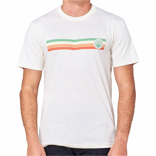 RIP CURL DOWN THE LINE STRIPE SS TEE blanco