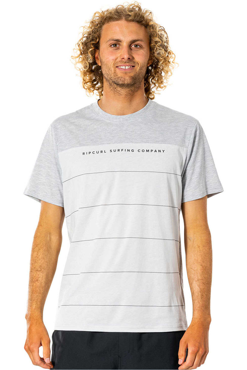 Rip Curl camiseta manga corta hombre Rip Curl VAPORCOOL DIVIDE TEE vista frontal Rip Curl camiseta manga corta hombre Rip Curl VAPORCOOL DIVIDE TEE vista frontal