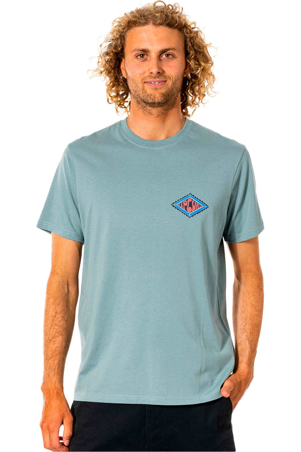Rip Curl camiseta manga corta hombre Rip Curl SWC RUBBER SOUL TEE vista frontal Rip Curl camiseta manga corta hombre Rip Curl SWC RUBBER SOUL TEE vista frontal