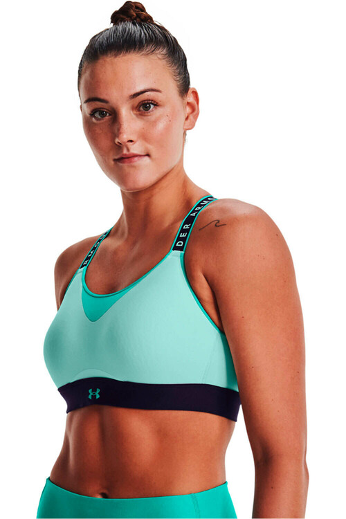 UNDER ARMOUR UA INFINITY HIGH BRA BLOCKD verde