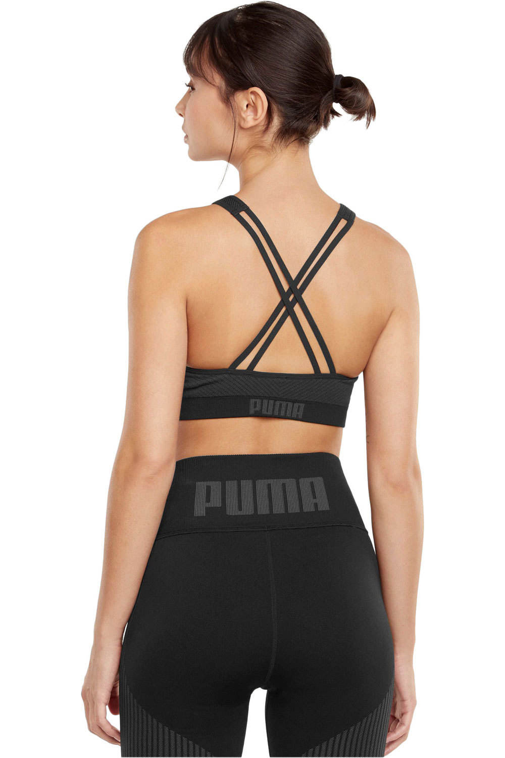 Puma sujetadores deportivos Puma Low Impact Long Line Seamless Bra vista trasera Puma sujetadores deportivos Puma Low Impact Long Line Seamless Bra vista trasera