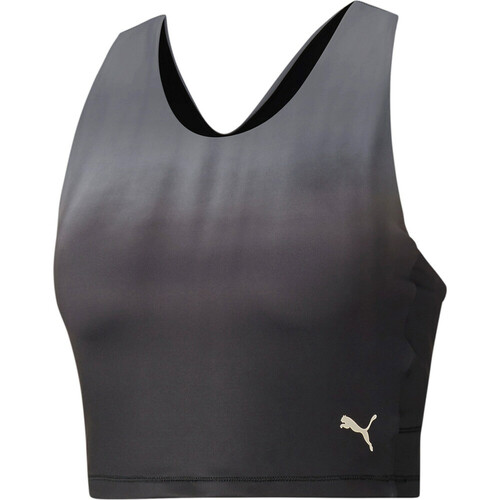 PUMA STUDIO OMBRE RACERBACK CROP TOP negro