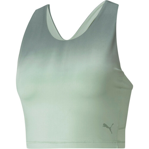 PUMA STUDIO OMBRE RACERBACK CROP TOP verde