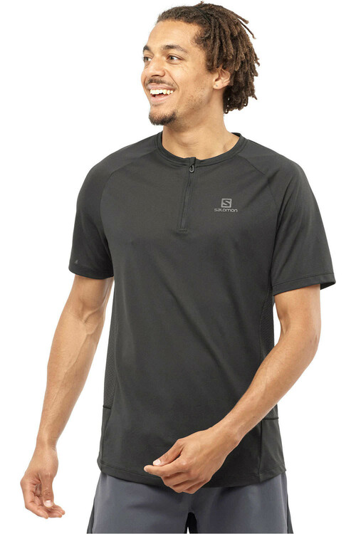 SALOMON CROSS REBEL HZ SS TEE M negro