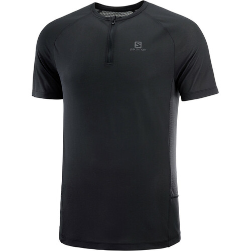 SALOMON CROSS REBEL HZ SS TEE M negro