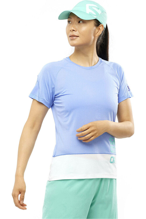 SALOMON CROSS RUN GRAPHIC TEE W azul