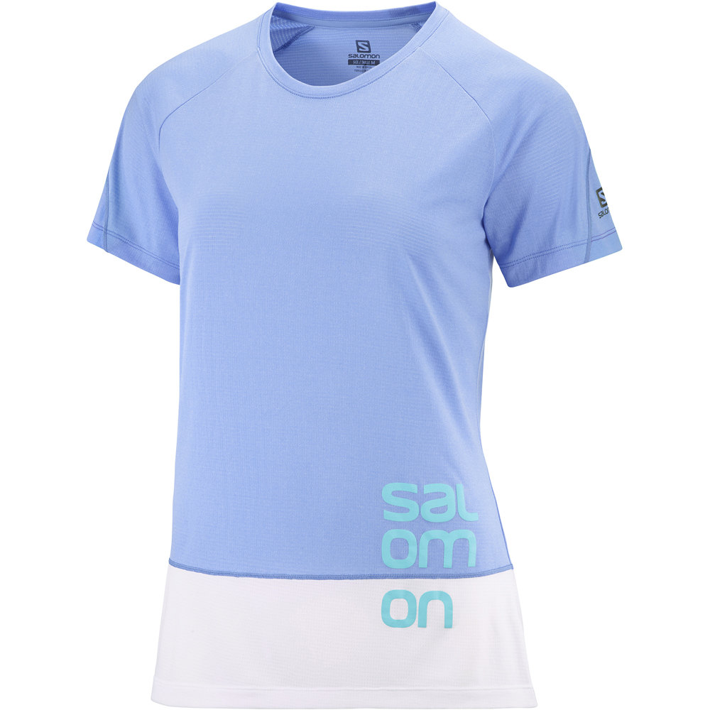 Salomon camiseta entrenamiento manga corta mujer Salomon CROSS RUN GRAPHIC TEE W vista detalle Salomon camiseta entrenamiento manga corta mujer Salomon CROSS RUN GRAPHIC TEE W vista detalle