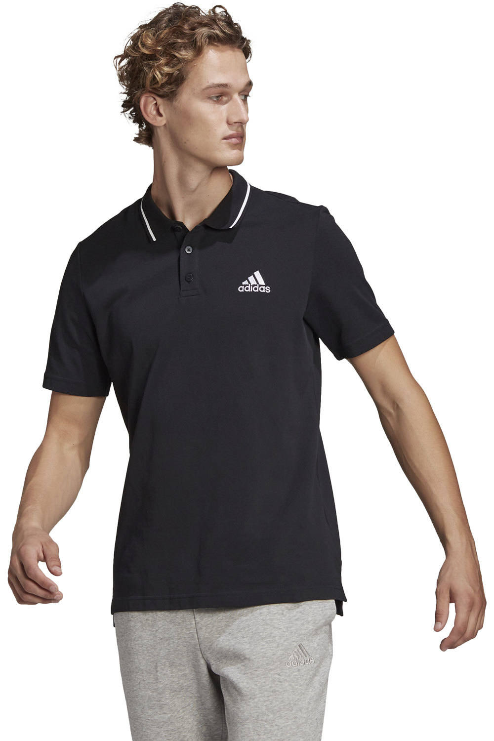 adidas polo manga corta hombre Adidas M SL PQ PS vista frontal adidas polo manga corta hombre Adidas M SL PQ PS vista frontal