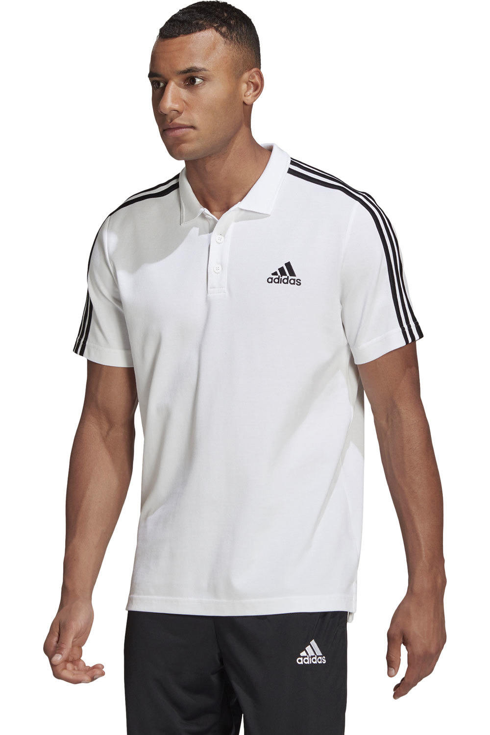 adidas polo manga corta hombre Adidas M 3S PQ PS vista frontal adidas polo manga corta hombre Adidas M 3S PQ PS vista frontal