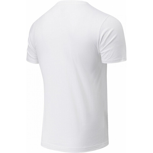 NEW BALANCE ESSENTIALS STACKED LOGO TEE azul