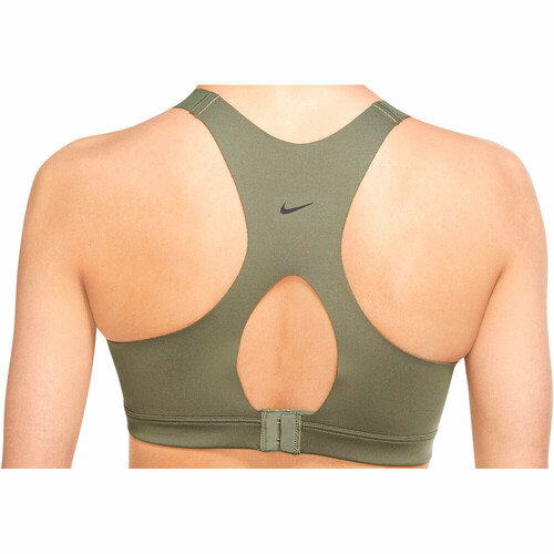 NIKE W NK DF ALPHAS HS FRONT ZIP B verde