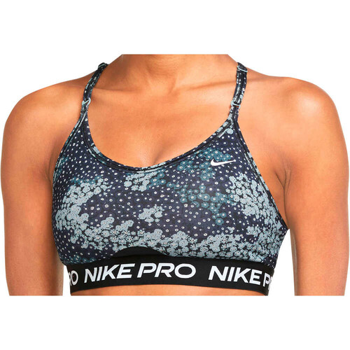 NIKE W NP DF INDY STRPY AOP BRA gris