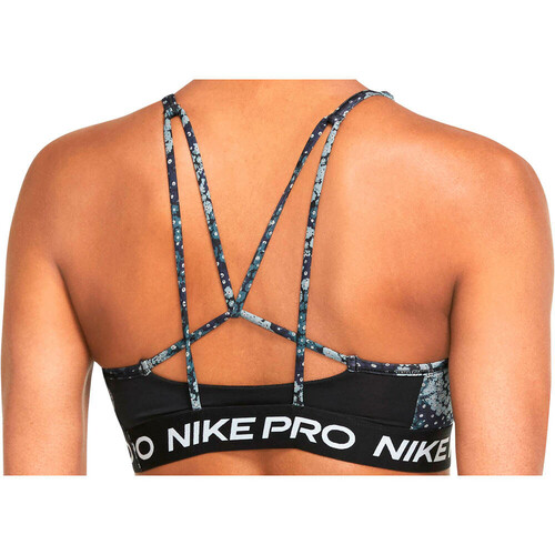 NIKE W NP DF INDY STRPY AOP BRA gris