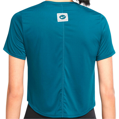 NIKE W NK ONE DF IC STD CROP SS TOP azul