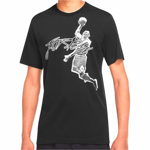 NIKE MJ AIR DF GFX SS CREW NEBL negro