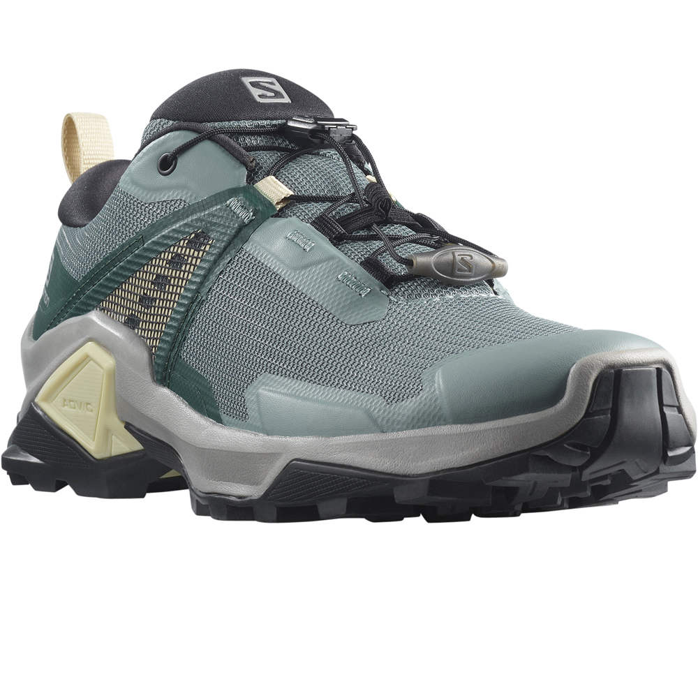 Salomon zapatilla trekking mujer Salomon X RAISE 2 W lateral interior Salomon zapatilla trekking mujer Salomon X RAISE 2 W lateral interior