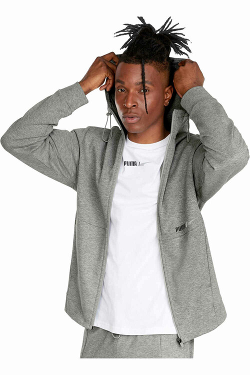 PUMA RAD/CAL FZ HOODIE DK gris