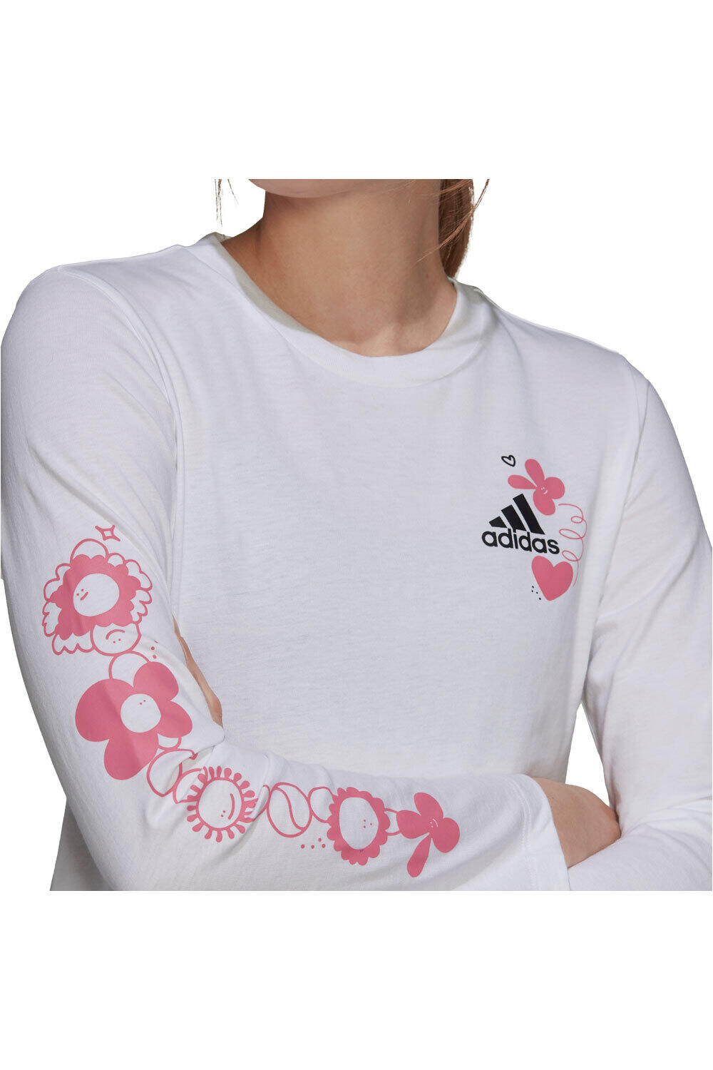 adidas camiseta manga larga mujer Adidas W FNFLRL LS G T vista detalle adidas camiseta manga larga mujer Adidas W FNFLRL LS G T vista detalle