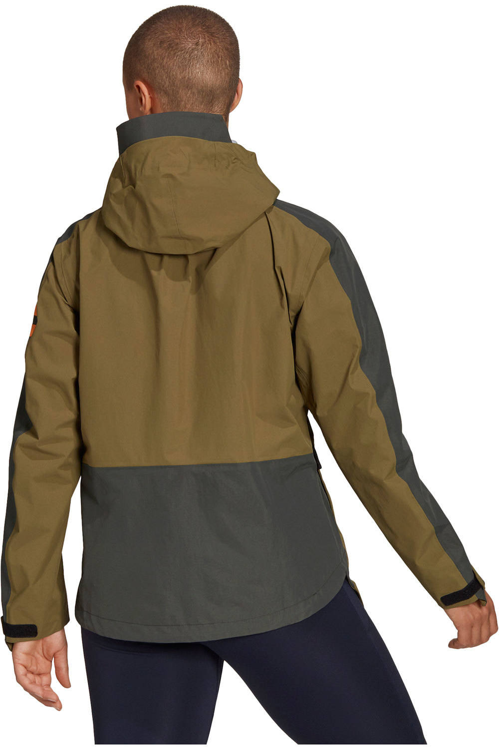 adidas chaqueta impermeable mujer Adidas W Xplric Rain J vista trasera adidas chaqueta impermeable mujer Adidas W Xplric Rain J vista trasera