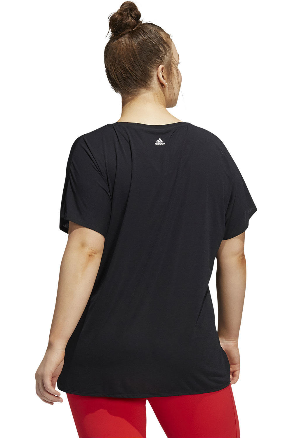 adidas camisetas fitness mujer Adidas 3 BAR TEE PS vista trasera adidas camisetas fitness mujer Adidas 3 BAR TEE PS vista trasera