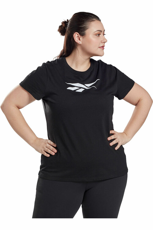 REEBOK TE GRAPHIC VECTOR TEE IN negro