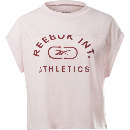 REEBOK WOR SUPREMIUM LOGO TEE rosa