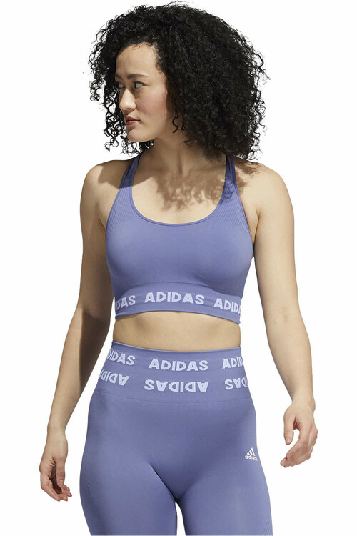 ADIDAS T AEROKNIT BRA MO morado