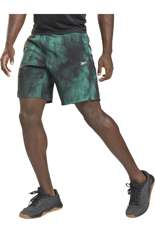 REEBOK TS EPIC AOP LTWT SHORT verde