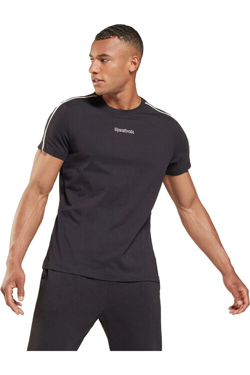 REEBOK TE PIPING TEE negro