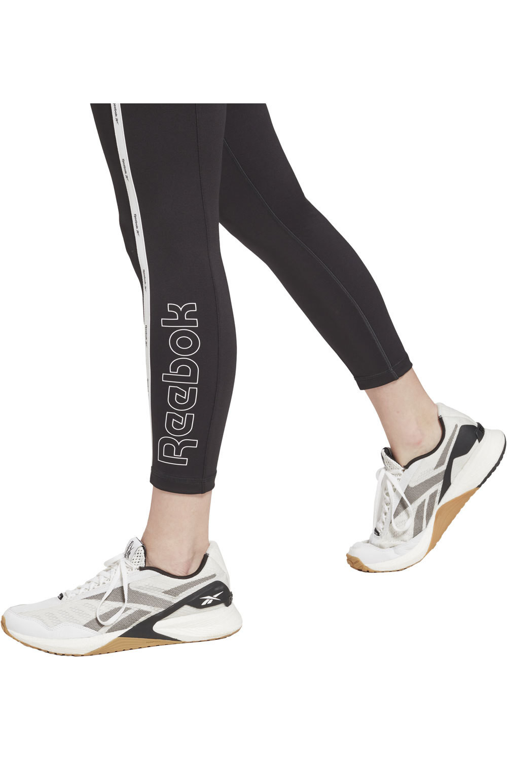 Reebok pantalones y mallas largas fitness mujer Reebok Piping Pack Poly Tight vista detalle Reebok pantalones y mallas largas fitness mujer Reebok Piping Pack Poly Tight vista detalle
