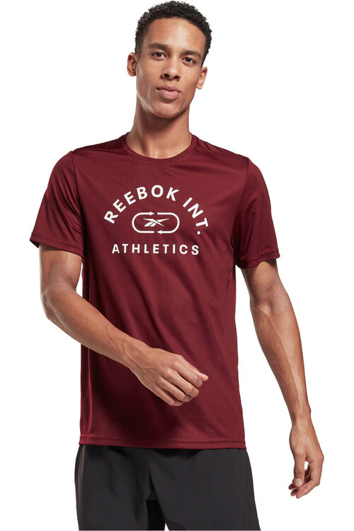 REEBOK WOR POLY GRAPHIC SS TEE marron