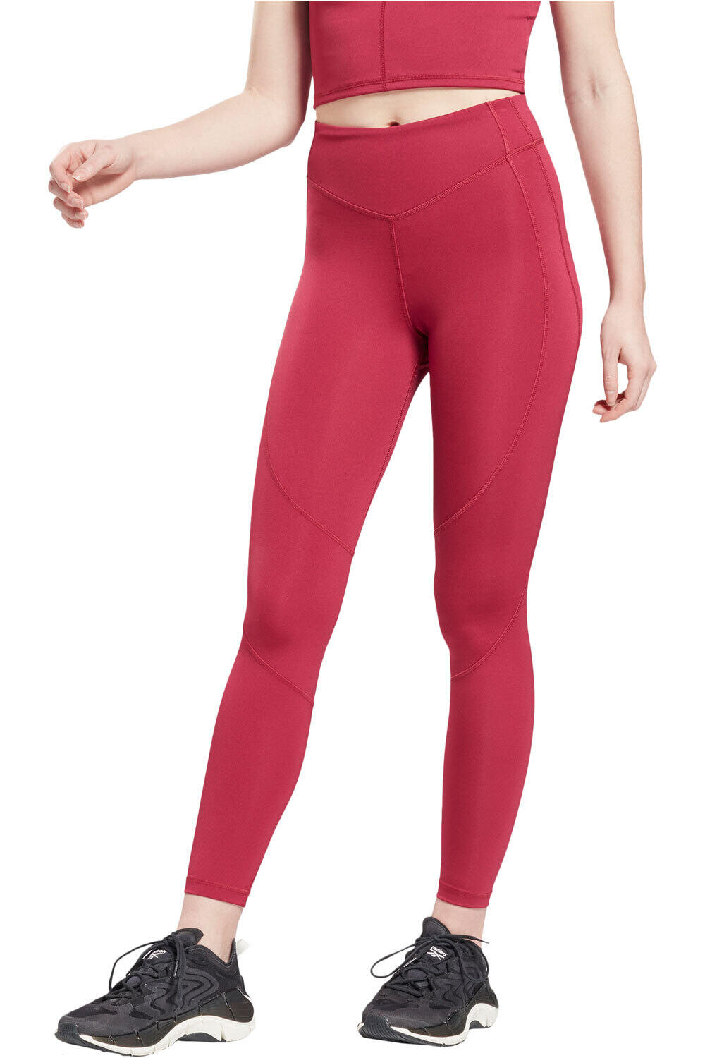 Reebok pantalones y mallas largas fitness mujer Reebok Two Tone Studio Tight vista frontal Reebok pantalones y mallas largas fitness mujer Reebok Two Tone Studio Tight vista frontal