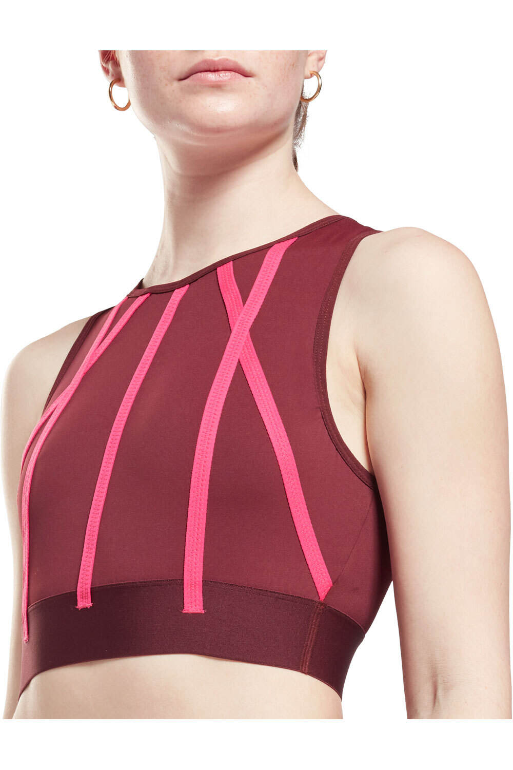 Reebok camiseta tirantes fitness mujer Reebok S Taped Tank vista detalle Reebok camiseta tirantes fitness mujer Reebok S Taped Tank vista detalle