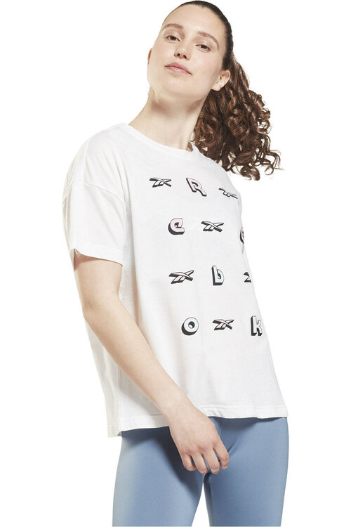 REEBOK TE GRAPHIC TEE - LOGO blanco