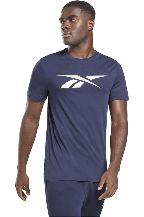 REEBOK TE VECTOR LOGO TEE azul