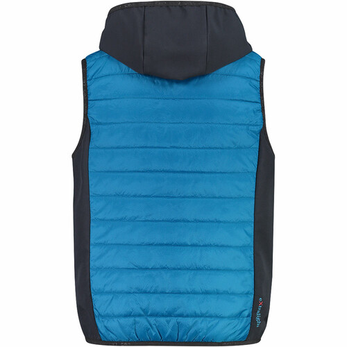 CMP KID HYBRID VEST FIX HOOD azul