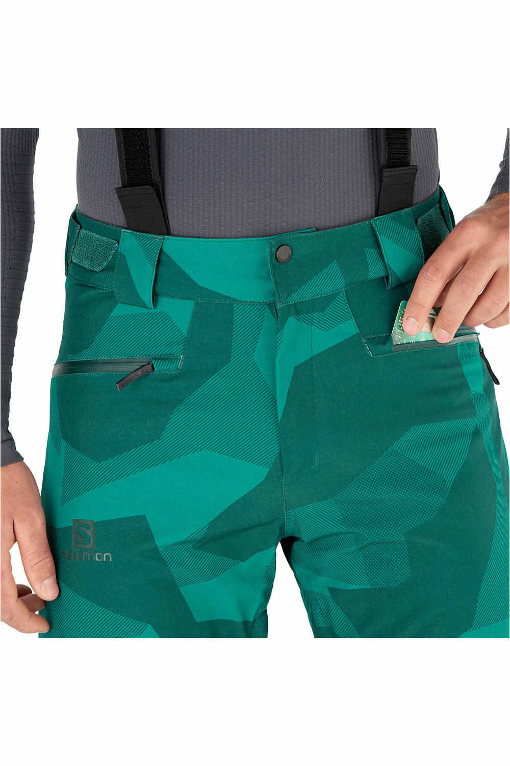Salomon pantalones esquí hombre Salomon STANCE PANT M VE vista detalle Salomon pantalones esquí hombre Salomon STANCE PANT M VE vista detalle
