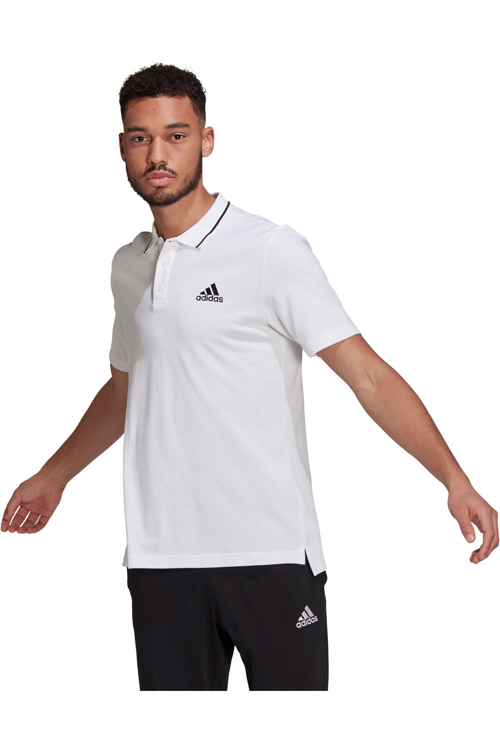 adidas polo manga corta hombre Adidas M SL PQ PS vista frontal adidas polo manga corta hombre Adidas M SL PQ PS vista frontal