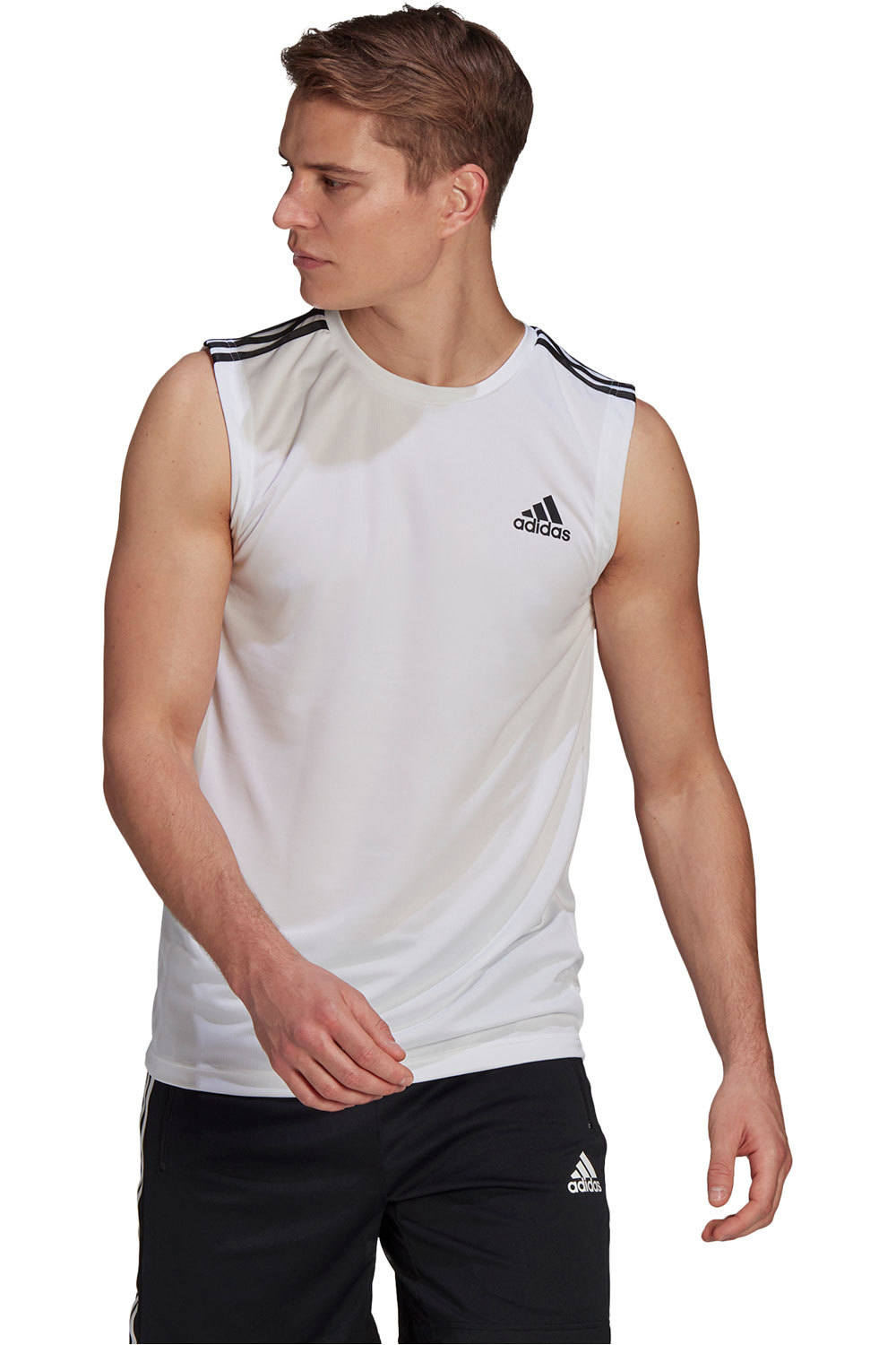 adidas camiseta tirantes hombre Adidas M 3S TK vista frontal adidas camiseta tirantes hombre Adidas M 3S TK vista frontal