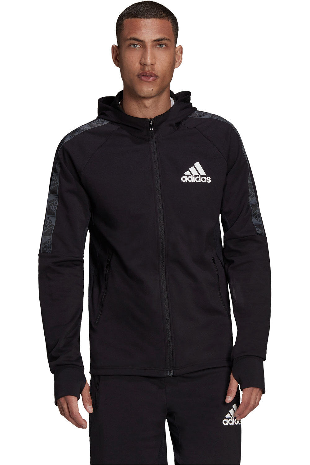 adidas sudadera hombre Adidas M MT FZ HD vista frontal adidas sudadera hombre Adidas M MT FZ HD vista frontal