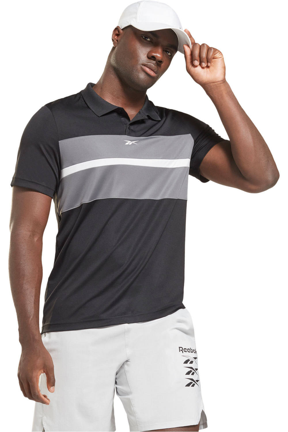 Reebok polo manga corta hombre Reebok WOR STRIPED POLO vista frontal Reebok polo manga corta hombre Reebok WOR STRIPED POLO vista frontal