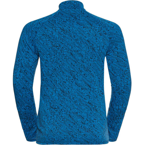 ODLO MID LAYER FULL ZIP FLI LIGHT PRINT azul