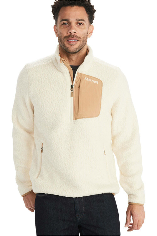 MARMOT WILEY FLEECE HALF ZIP marron