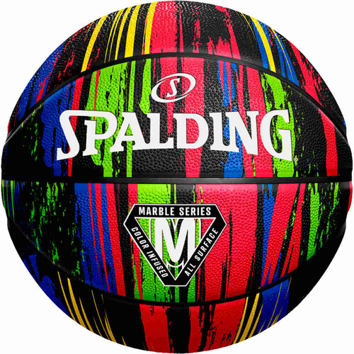 SPALDING MARBLE BLACK RAINBOW