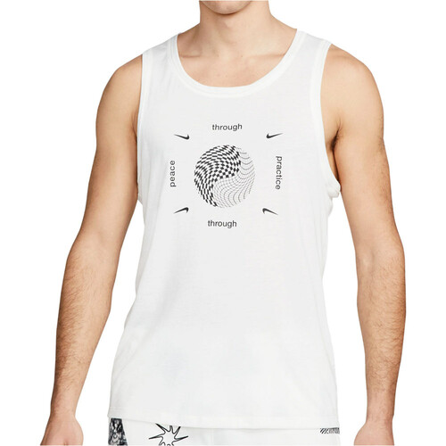 NIKE M NY DF TANK GFX blanco
