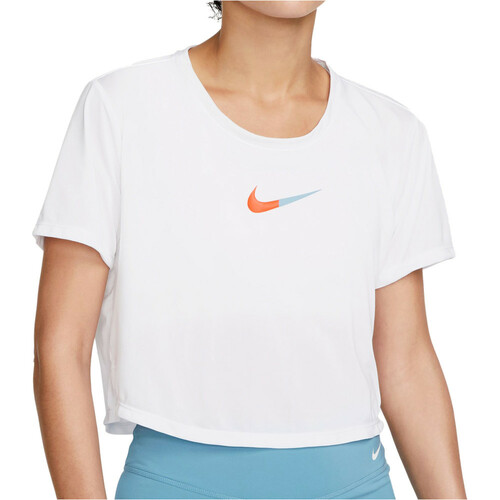 NIKE W NK ONE DF CLRK STD SS CRP TP blanco