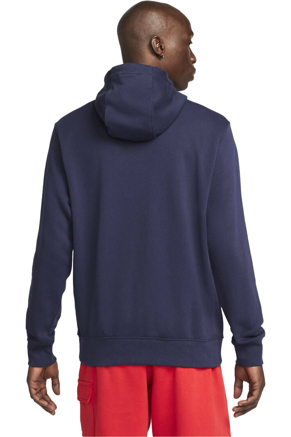 Nike sudadera entrenamiento fútbol Nike BARCELONA 23 M NSW CLUB HOODIE MNOR vista trasera Nike sudadera entrenamiento fútbol Nike BARCELONA 23 M NSW CLUB HOODIE MNOR vista trasera